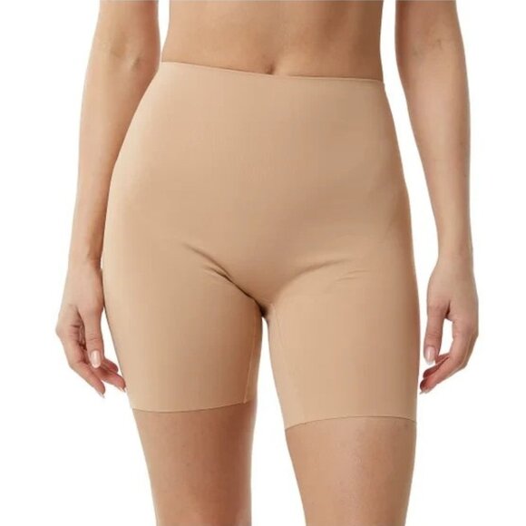 NEW Layer Zero Women's L Shapewear Laser Cut Nylon Shorts 2PK Black & Dark Beige - Picture 3 of 10